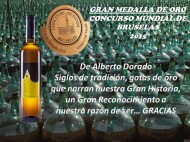 DE ALBERTO DORADO: GRAN MEDALLA DE ORO EN EL CONCURSO MUNDIAL DE BRUSELAS 2015