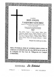 MISA FUNERAL POR D. ÁNGEL VAQUERO SÁNCHEZ- EXPRESIDENTE DEL C.R.D.O. RUEDA